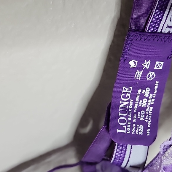 Lounge luxe balcony purple bra underwire size 32D - Picture 4 of 5